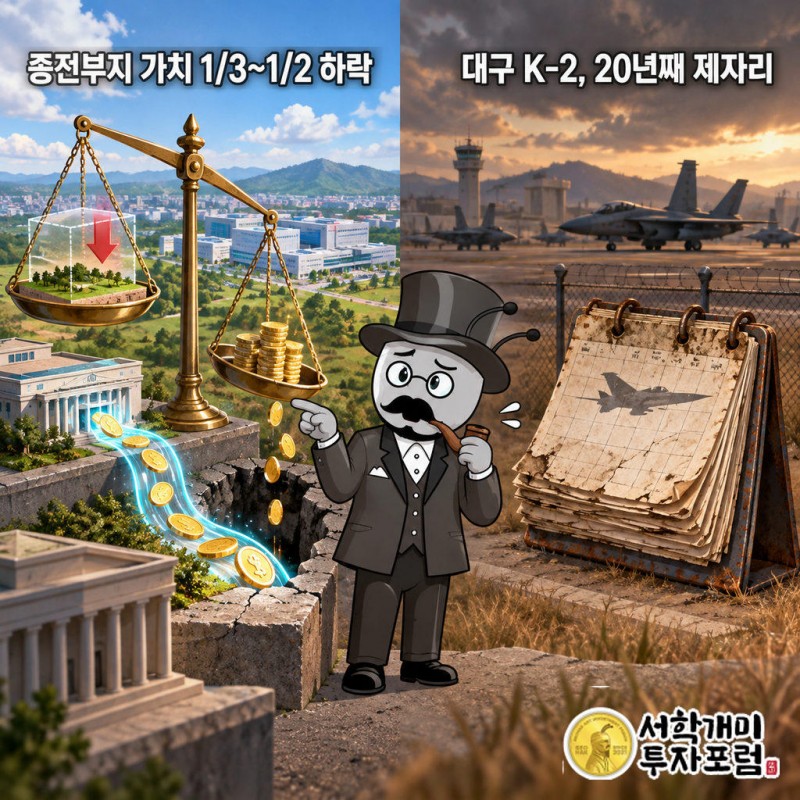 반도체 산단 지정으로 광주 종전부지 가치는 기존 추정의 1/3~1/2 수준으로 낮아졌다