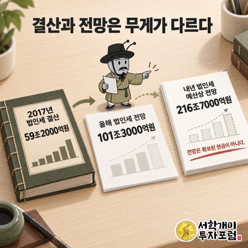 2017년 법인세 결산액은 59조2000억원이다.