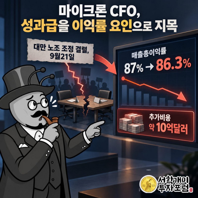 마크 머피 CFO가 9월30일 콘퍼런스콜에서 성과급을 매출총이익률 전망의 핵심 요인으로 지목했다