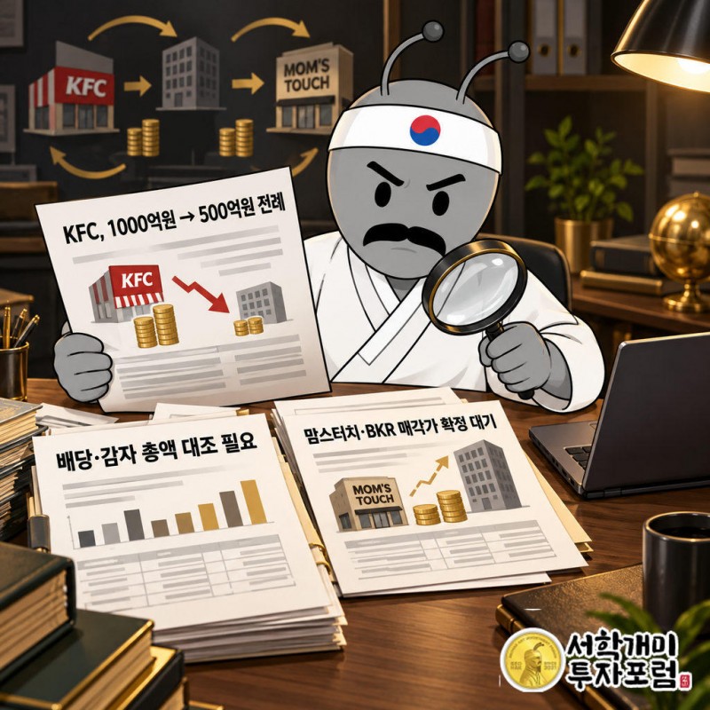 CVC캐피탈의 KFC코리아 인수가 약 1000억원, KG그룹 매각가는 약 500억원으로 절반 수준