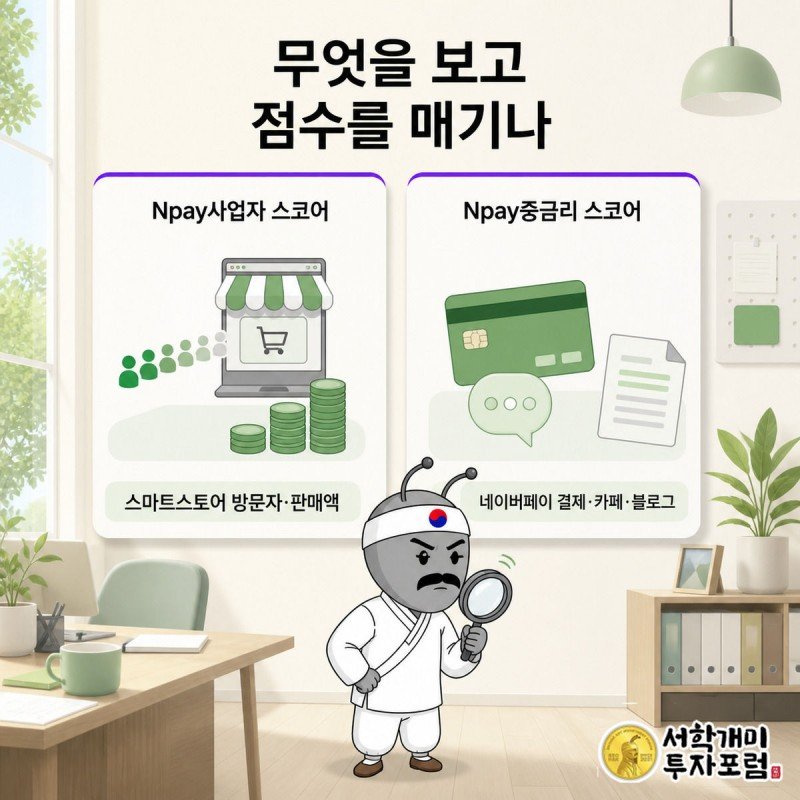 개인사업자와 개인 각각의 신용평가 데이터 항목과 신규 지표 카드를 살펴보는 그림