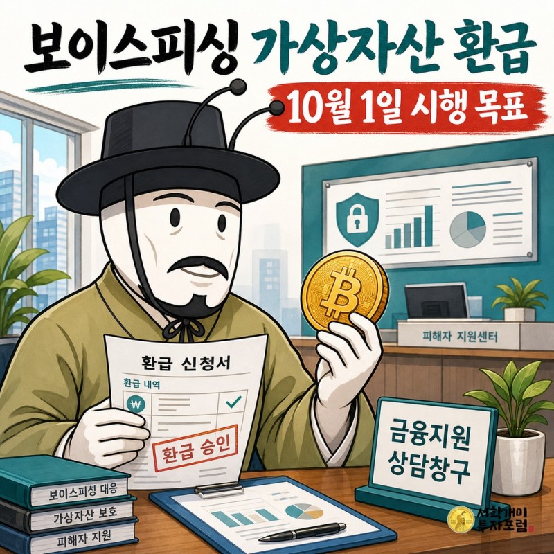 보이스피싱 가상자산 환급 기준 변경을 설명하는 양반개미 기자
