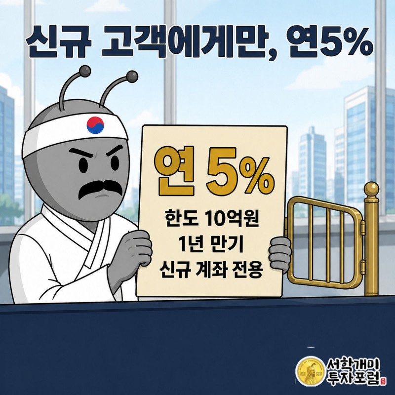 키움증권 창구 직원이 신규 계좌 개설 고객에게 연 5% 도장이 찍힌 발행어음 증서를 건네는 장면