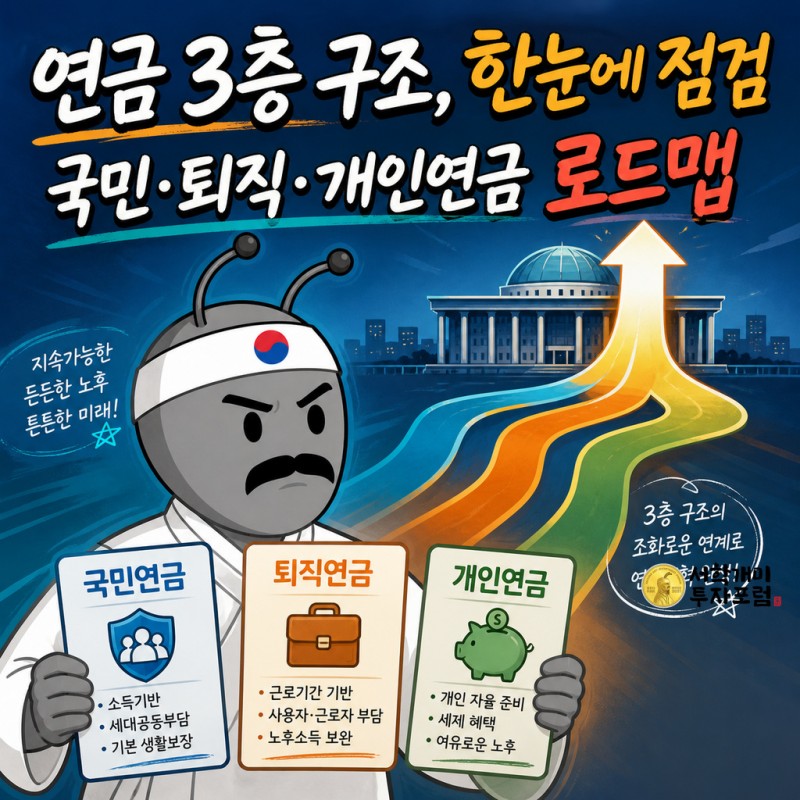 동학개미가 국민연금·퇴직연금·개인연금 로드맵을 비교하는 국내뉴스 커버