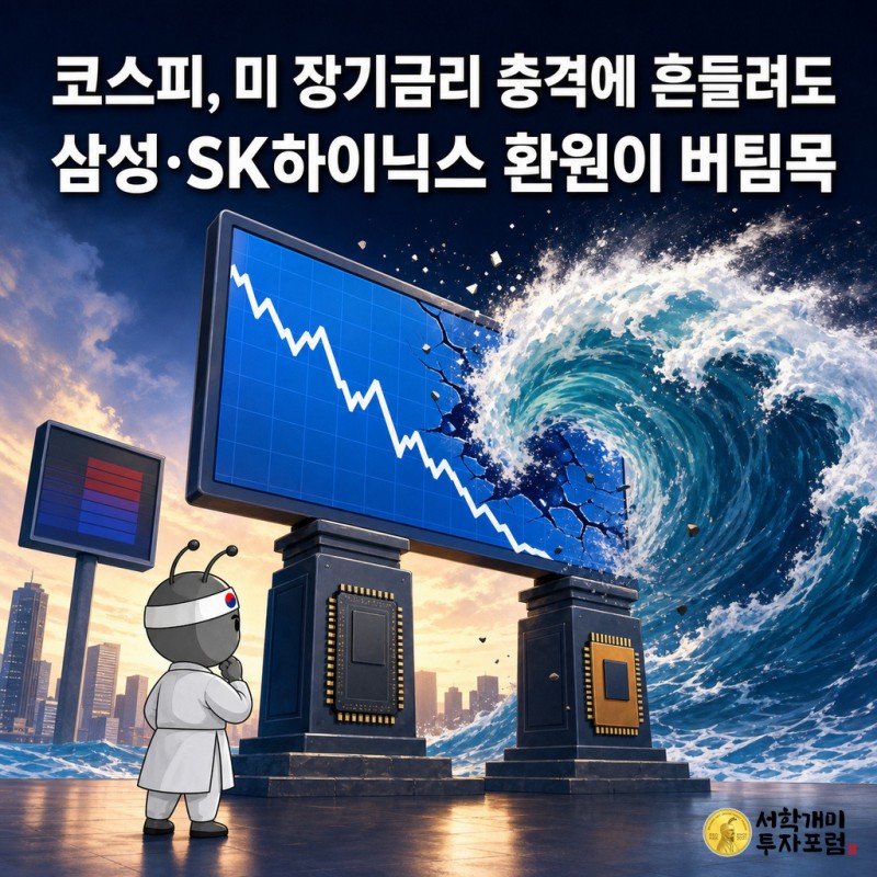 미 장기금리 충격과 국내 반도체 주주환원이 함께 보이는 코스피 뉴스 커버