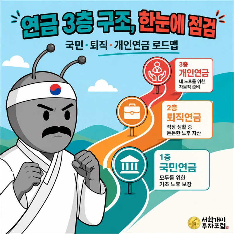 동학개미가 국민연금·퇴직연금·개인연금 로드맵을 비교하는 국내뉴스 커버