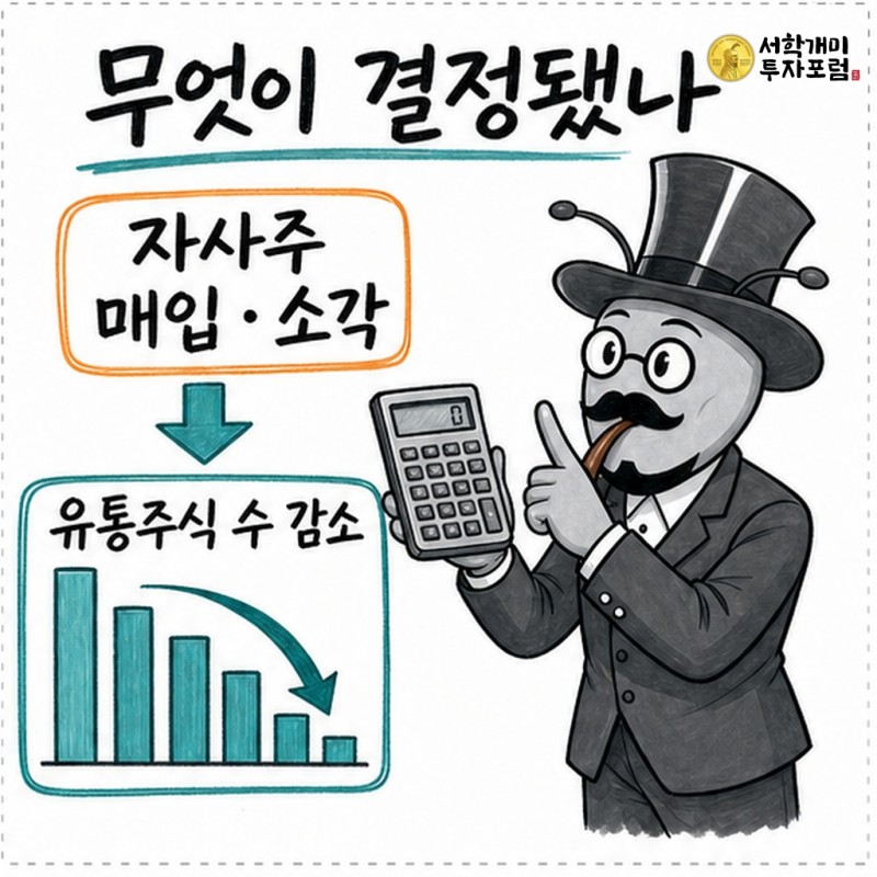SK하이닉스 자사주 매입과 소각 및 유통주식 수 감소 구조