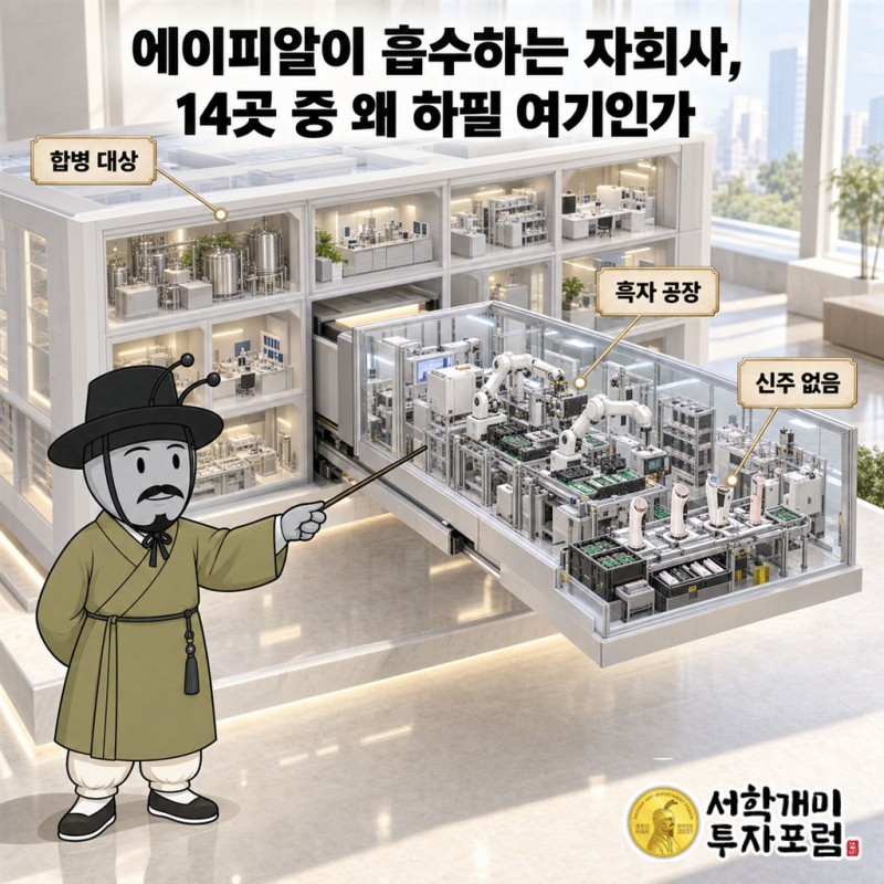 에이피알 커버 — 에이피알이 흡수하는 자회사, 14곳 중 왜 하필 여기인가
