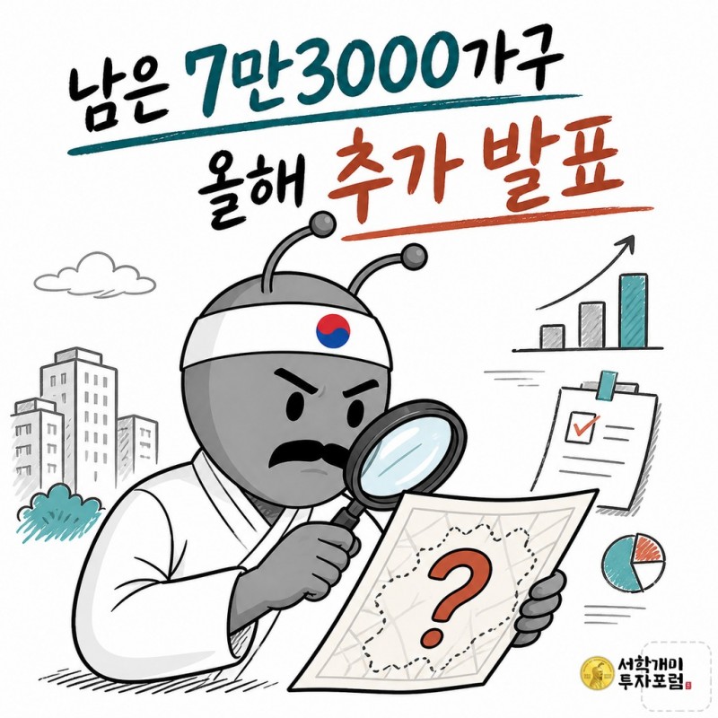 남은 7만3000가구 발표 일정을 확인하는 동학개미 기자