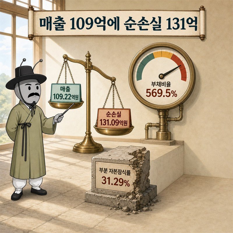 부채비율 569.5%, 부분 자본잠식률 31.29%
