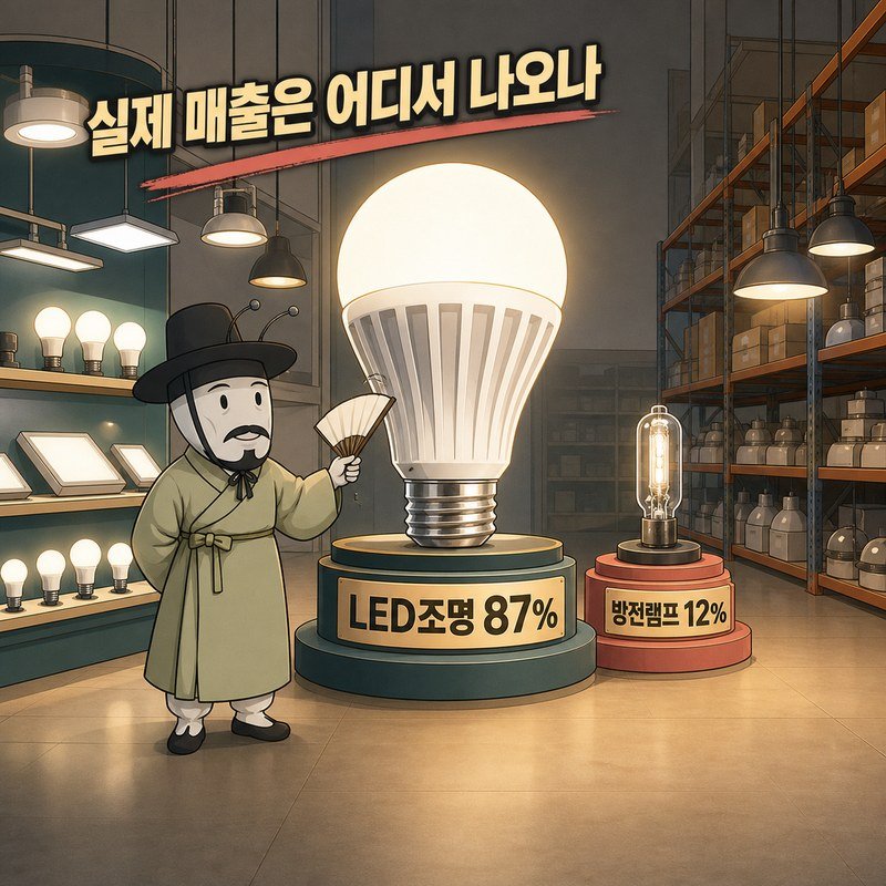 2026년 반기 매출 LED조명 87%, 방전램프 12%