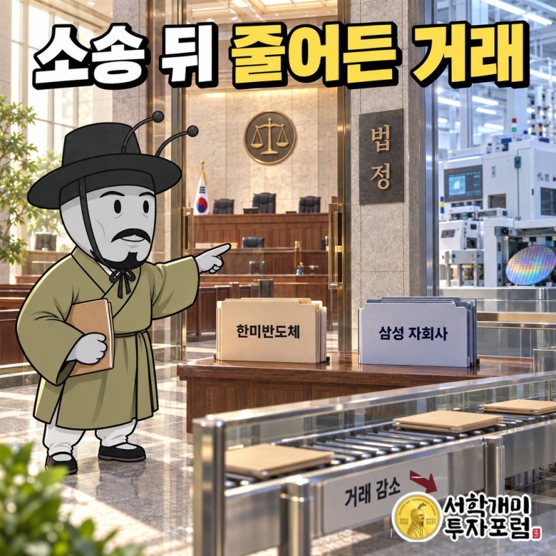 2024년 12월 특허 소송부터 2025년 4월 CS 인력 철수, 5월 재계약과 인력 복귀, 10월 한화세미텍 추가 소송까지 한미반도체와 SK하이닉스·한화세미텍 사이의 사건을 날짜순으로 정리한 연표