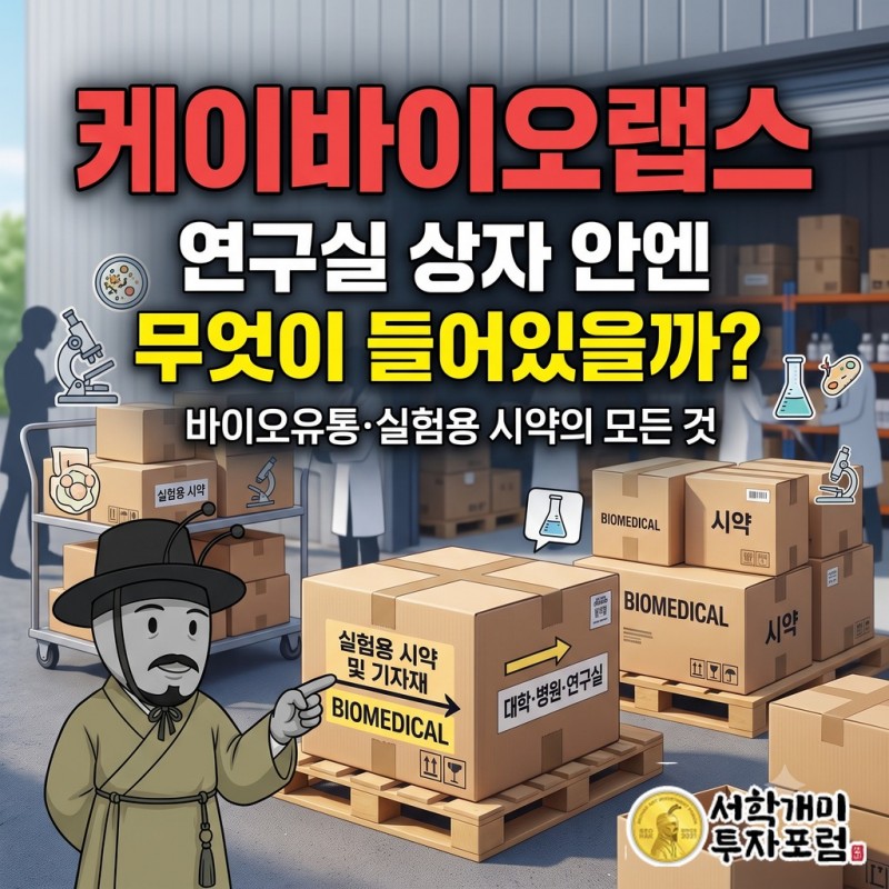 케이바이오랩스의 바이오유통사업: 연구실의 세포 배양과 관찰에 필요한 시약을 공급하는 회사