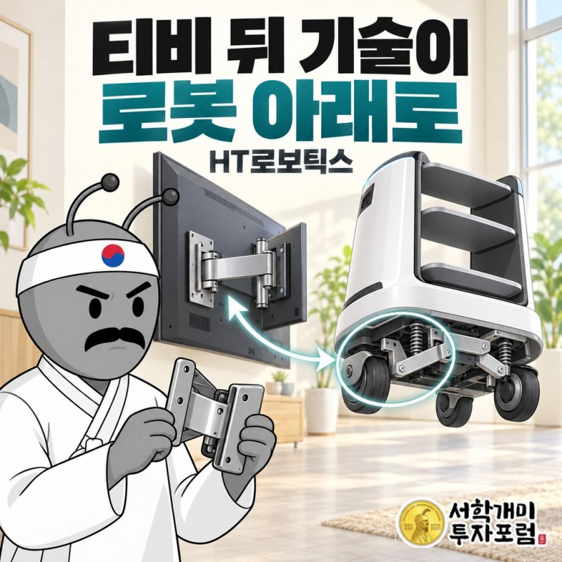 HT로보틱스의 TV 거치장치·배터리 보호 부품·서비스로봇 하부를 연결하는 알루미늄 정밀 제조 기술