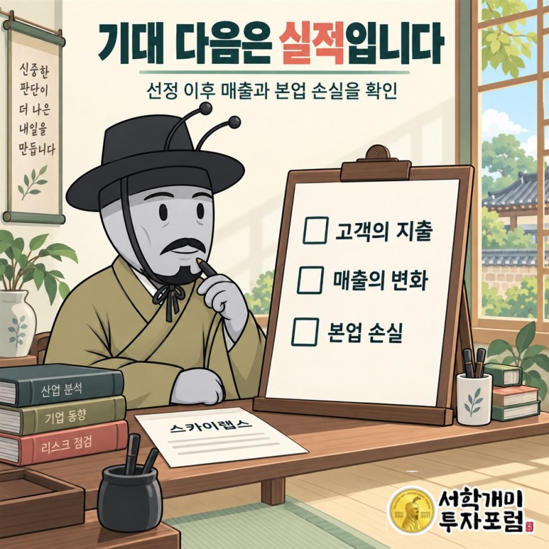 주목에서 구매로, 구매에서 매출로. 매출 증가와 영업손실 축소가 함께 나타날 때 사업의 개선이 선명해집니다.