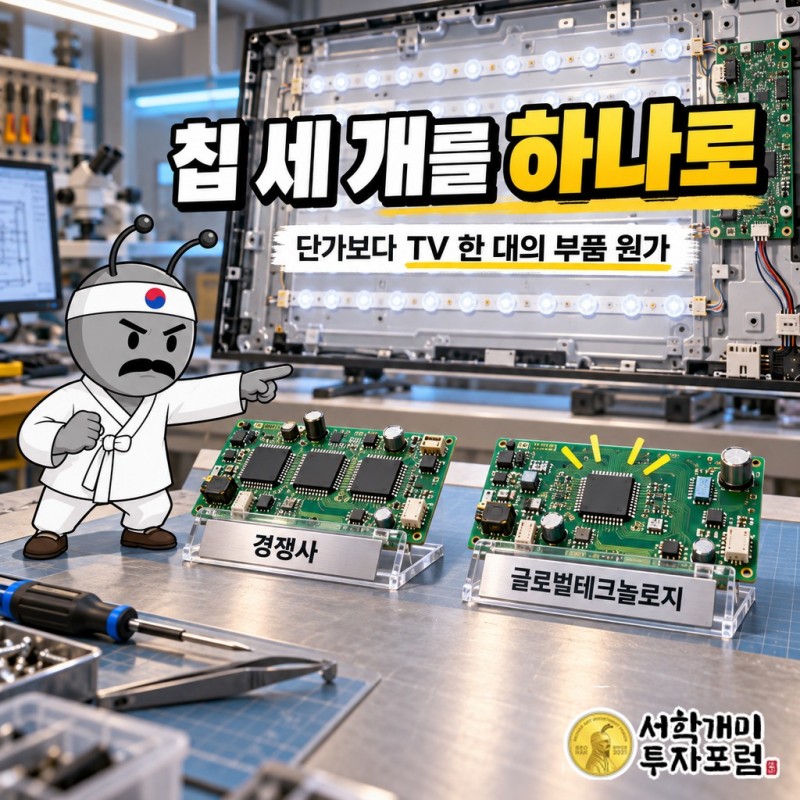 글로벌테크놀로지 LDI 매출 중 고객사 A 비중 변화: 2024년 20.9%, 2025년 23.8%, 2026년 1분기 53.0%