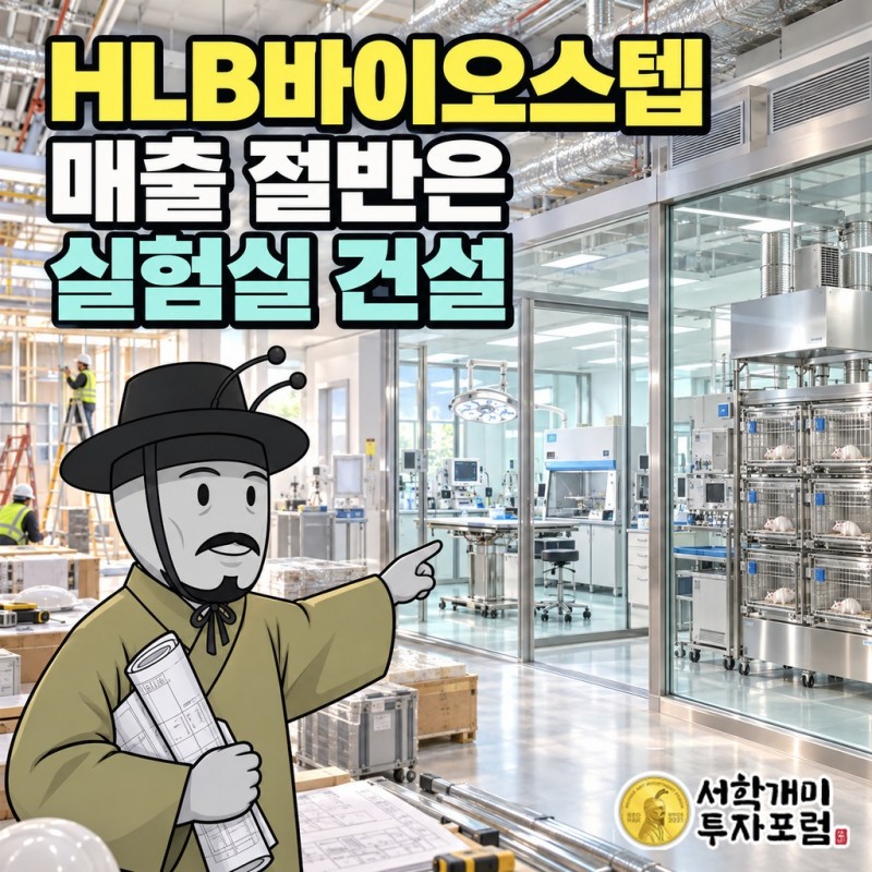 HLB바이오스텝이 설계·시공하는 동물실험실 내부와 비임상시험 장면을 함께 보여 주는 커버