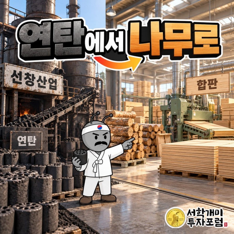 1959년 연탄, 1965년 비료·석회, 1967년 제재·합판, 1973년 가구, 2015년 다린 인수, 2021년 SUN&L 사명 변경, 2023~2024년 목재 생산 중단, 2024년 이루팩 인수로 이어지는 SUN&L 사업 이동 연표