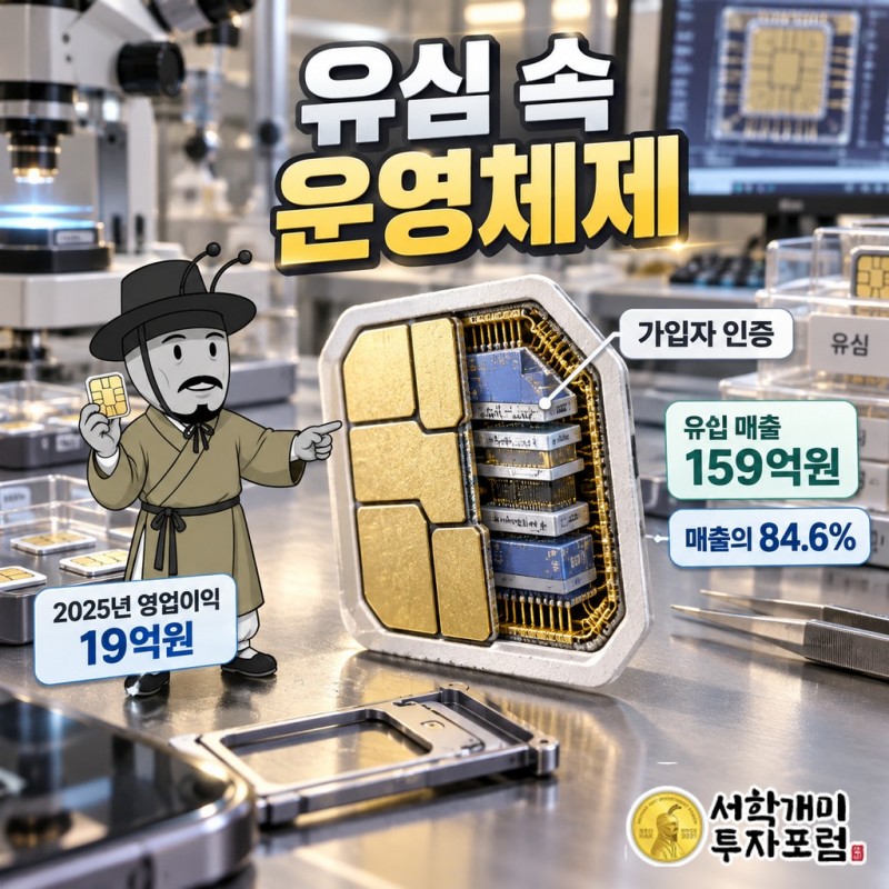 유심칩 안의 운영체제(COS)가 휴대폰과 통신망 사이에서 가입자를 증명하고, NFC 유심이 결제 단말기와 교통카드 단말기에 닿는 장면을 나눠 보여 주는 도판