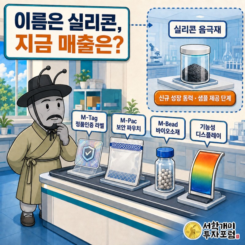 나노실리칸첨단소재의 보안·바이오 매출과 커지는 영업손실을 비교한 장부 해부