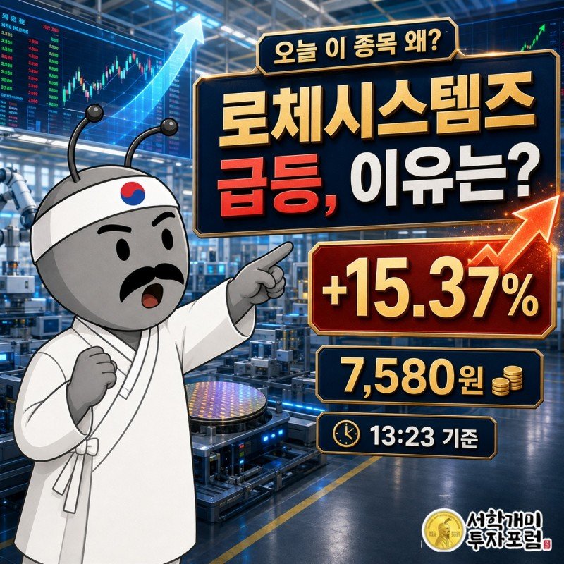 로체시스템즈 장중 급등 배경과 재무 흐름을 살펴보는 이미지