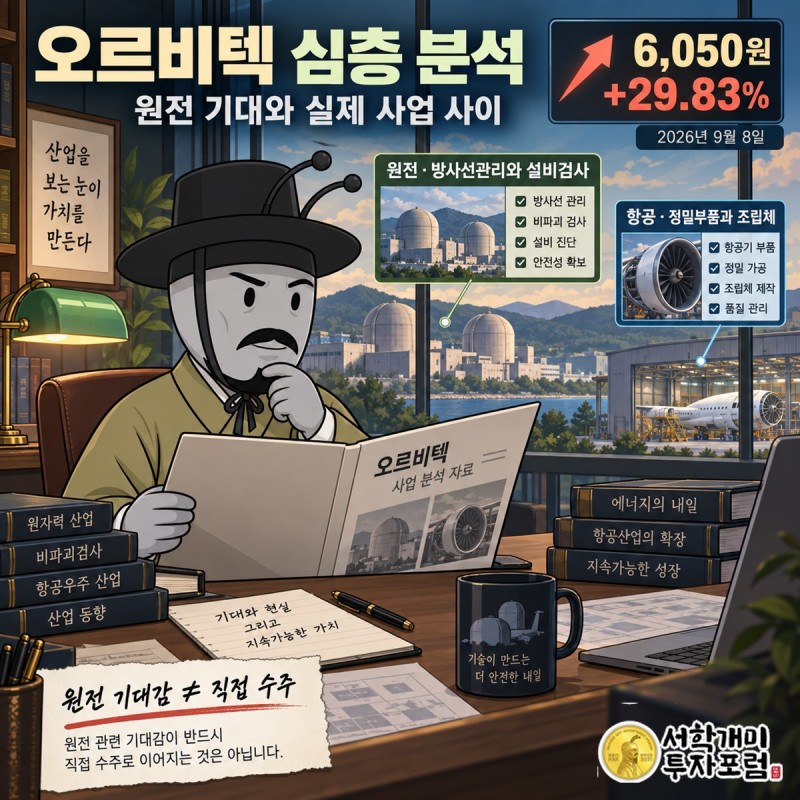 오르비텍의 원전 방사선관리 현장과 항공기 부품 공장, 매출과 영업손실을 함께 살펴보는 회사 해부
