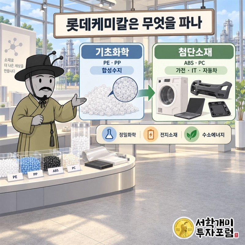 납사에서 PE·PP로 이어지는 기초화학과 가전·자동차용 ABS·PC 첨단소재의 차이