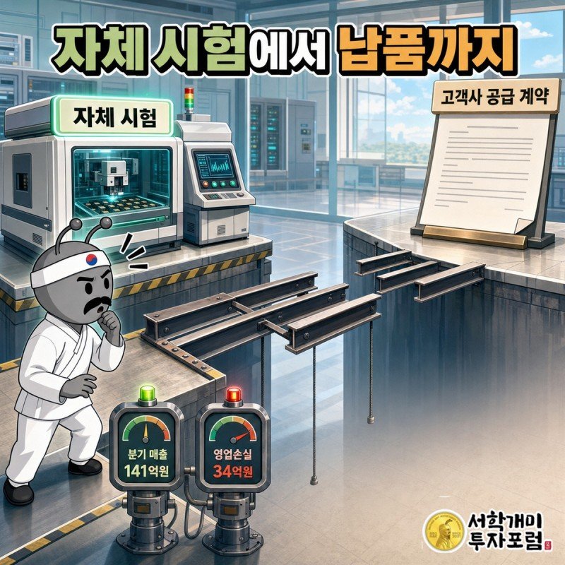 자체 시험 결과와 납품 실적 사이의 거리
