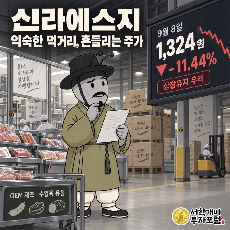 신라에스지의 CJ 소시지 OEM 제조와 수입 축육 유통 사업을 함께 보여주는 회사 해부
