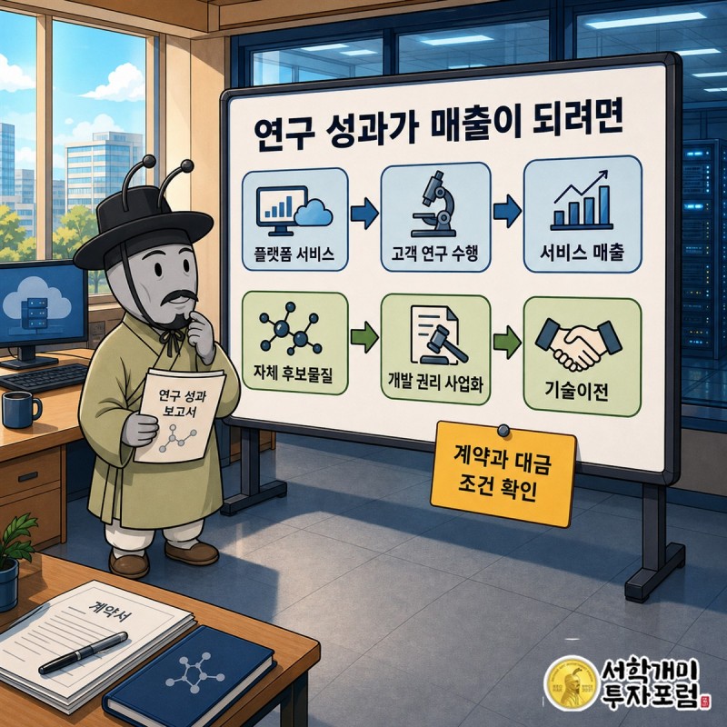 신테카바이오 후보물질의 추가 검증과 사업 계약, 매출 인식과 현금 수령의 단계