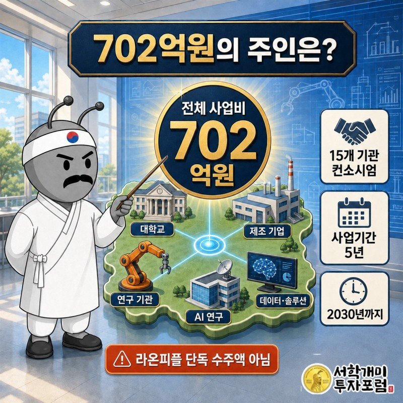 15개 기관이 참여하는 702억원 피지컬 AI 국책사업과 라온피플의 실증 역할