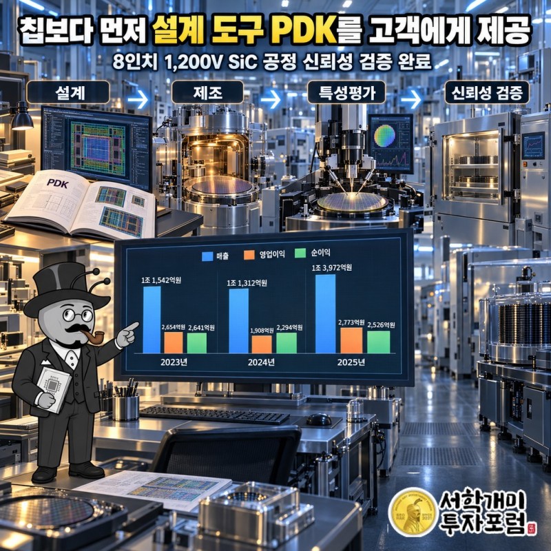 SiC 전력 칩 설계 도구 PDK로 설계부터 제조·특성평가·신뢰성 검증까지 지원하는 과정