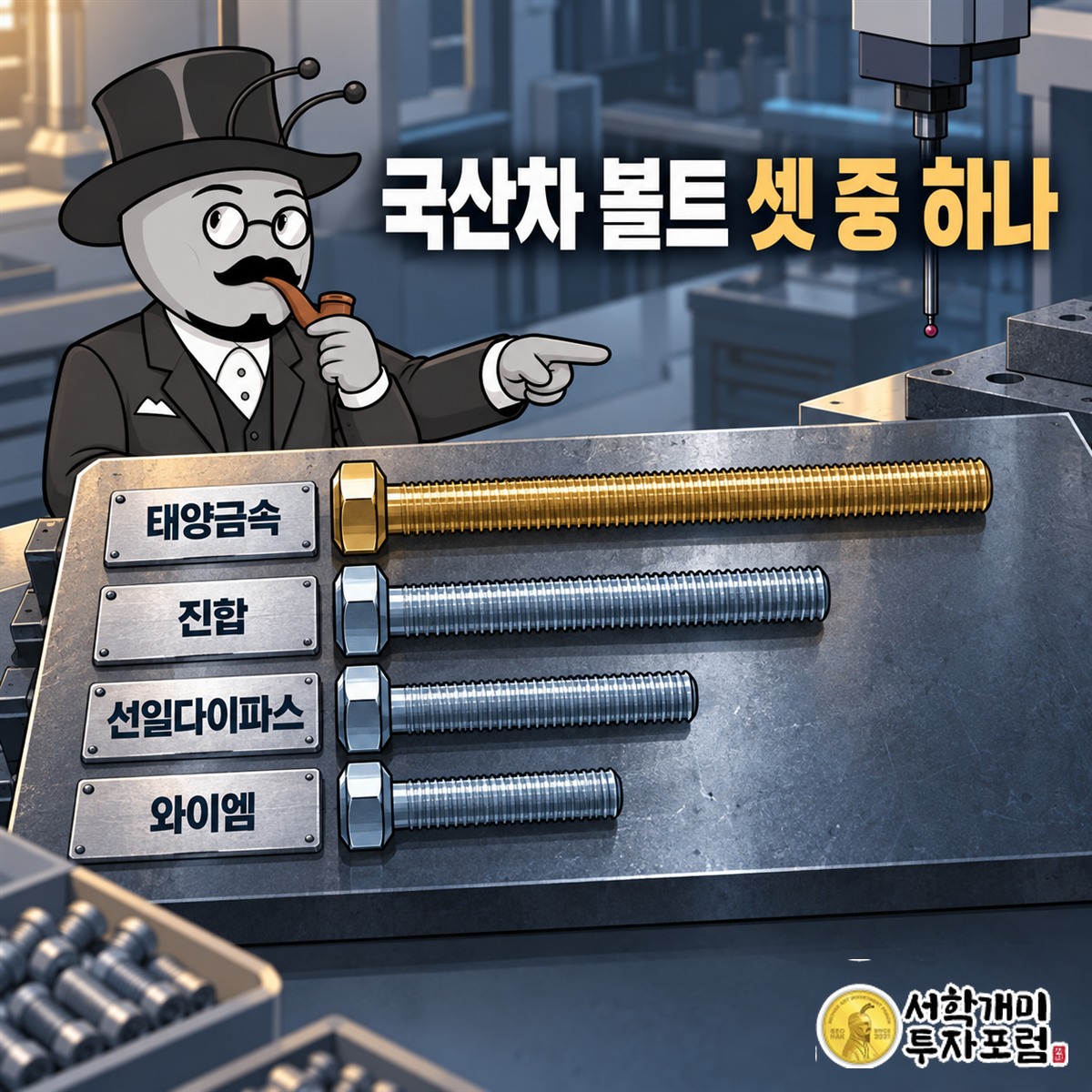 자동차용 볼트 점유율 태양금속·진합·선일다이파스·와이엠 비교