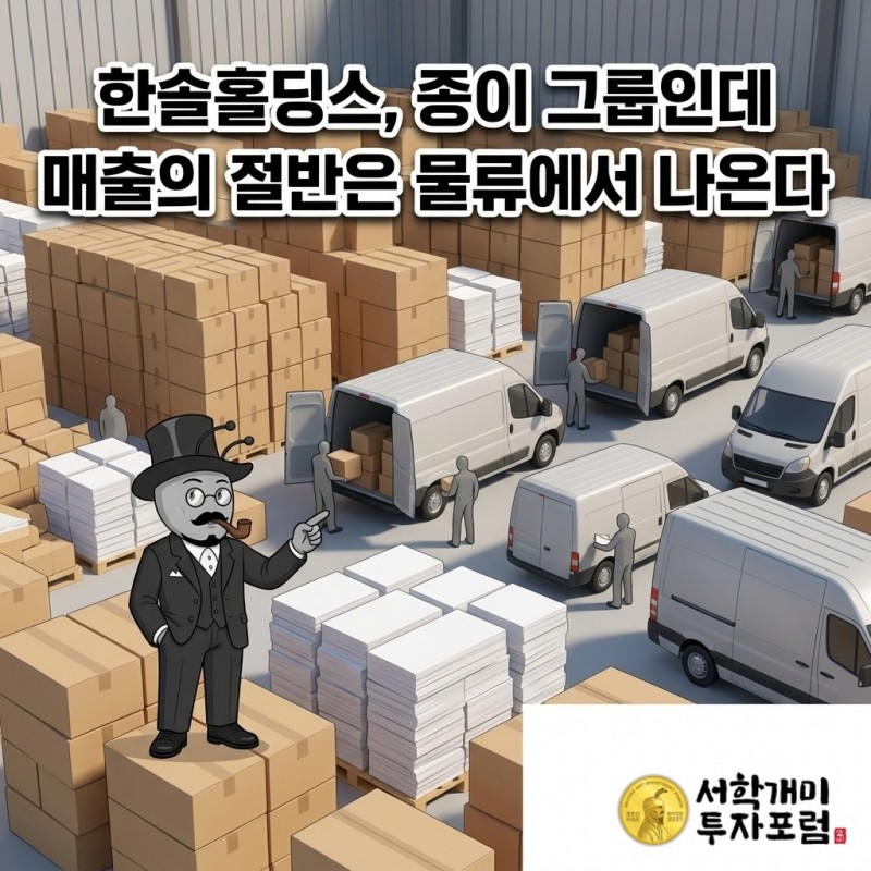 한솔홀딩스 종이 그룹 매출 절반은 물류라는 제목의 커버