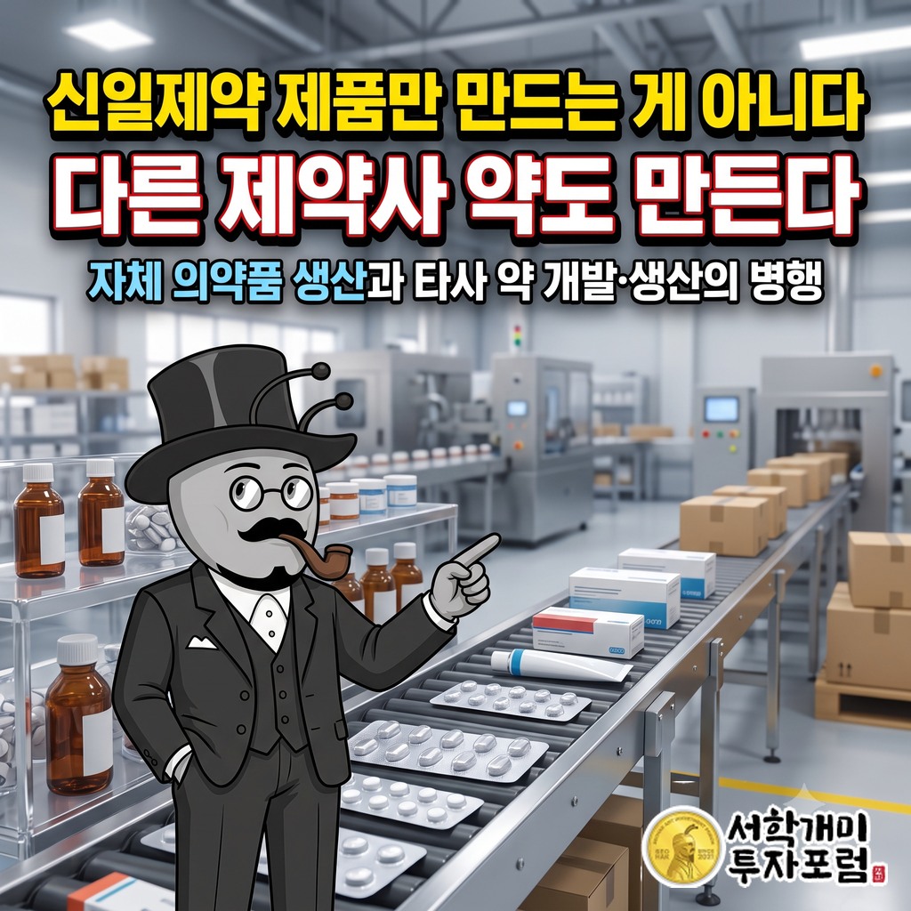 자체 제품과 다른 제약사의 의약품을 함께 생산하는 신일제약의 사업 구조