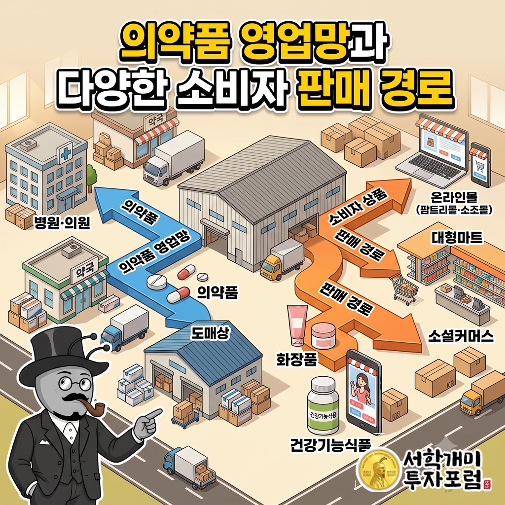 약의 유통 경로와 팜트리 온라인몰 등 소비자 판매 경로의 차이