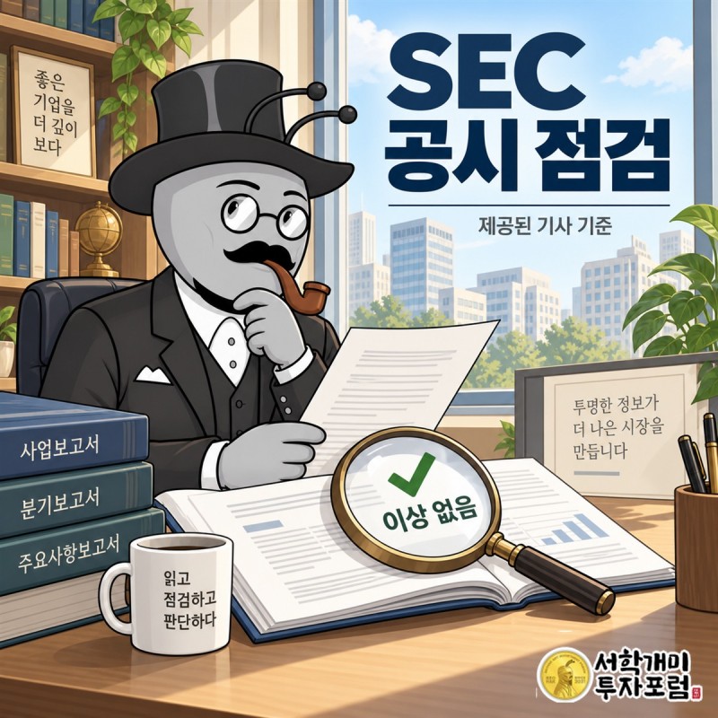 제공된 실적에서 확인한 내용과 추가 공시 확인이 필요한 내용을 구분해 설명하는 문서 점검 장면