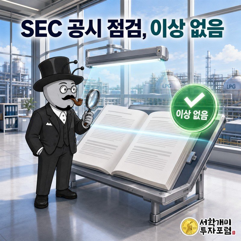 E1 전자공시와 점검표를 함께 펼쳐 실적 근거와 특이 경고 유무를 확인하는 공시 점검 장면