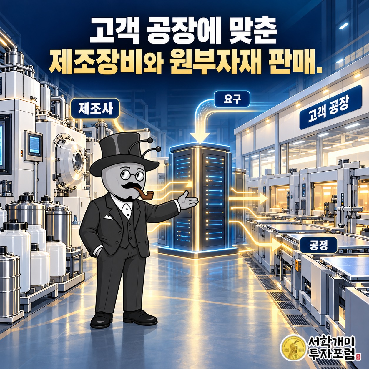 고객 공장의 요구에 맞춘 제조장비와 원부자재 판매로 수입을 얻는 주성엔지니어링의 사업 구조