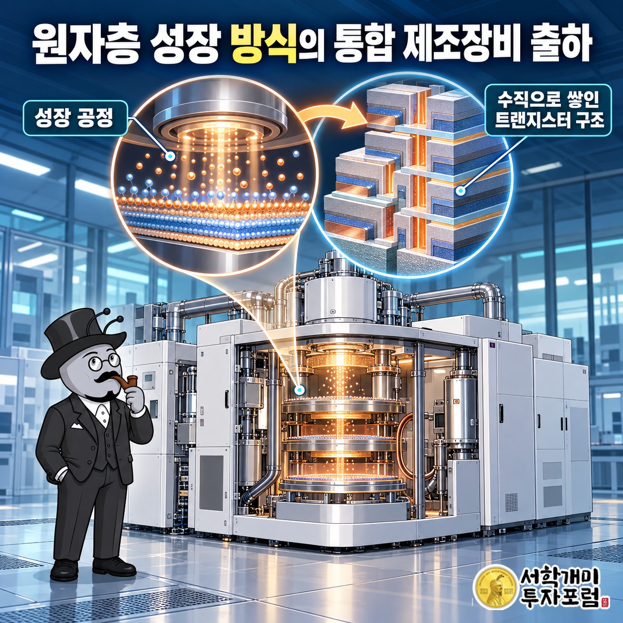 성장 공정으로 수직 적층 트랜지스터 구조를 구현하는 원자층 성장 통합 제조장비의 역할