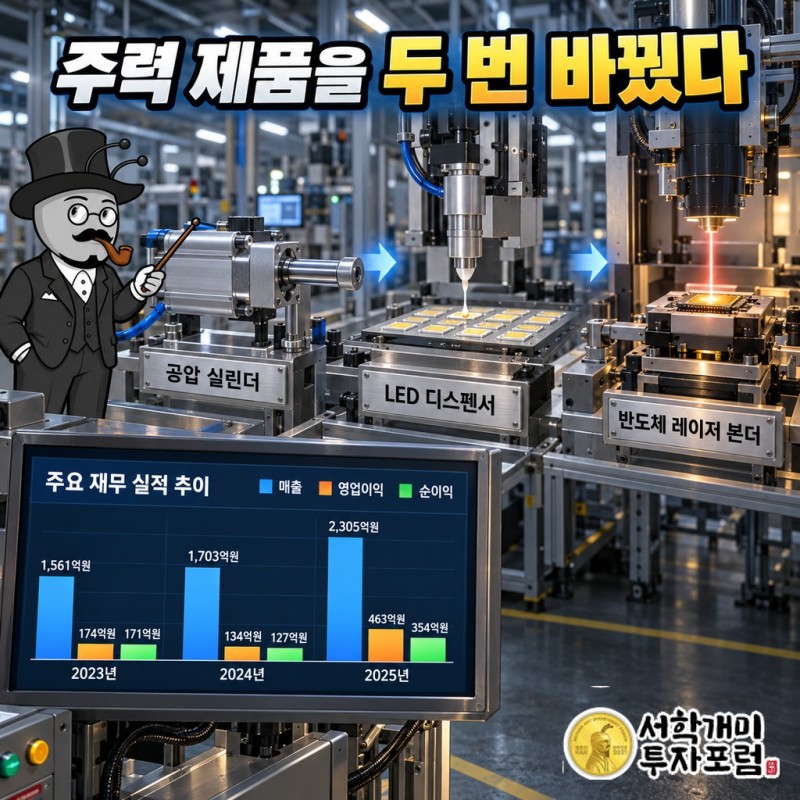 프로텍 주력 제품의 변화: 공압 실린더에서 LED 디스펜서로, 다시 반도체 레이저 본더로 이어지는 흐름