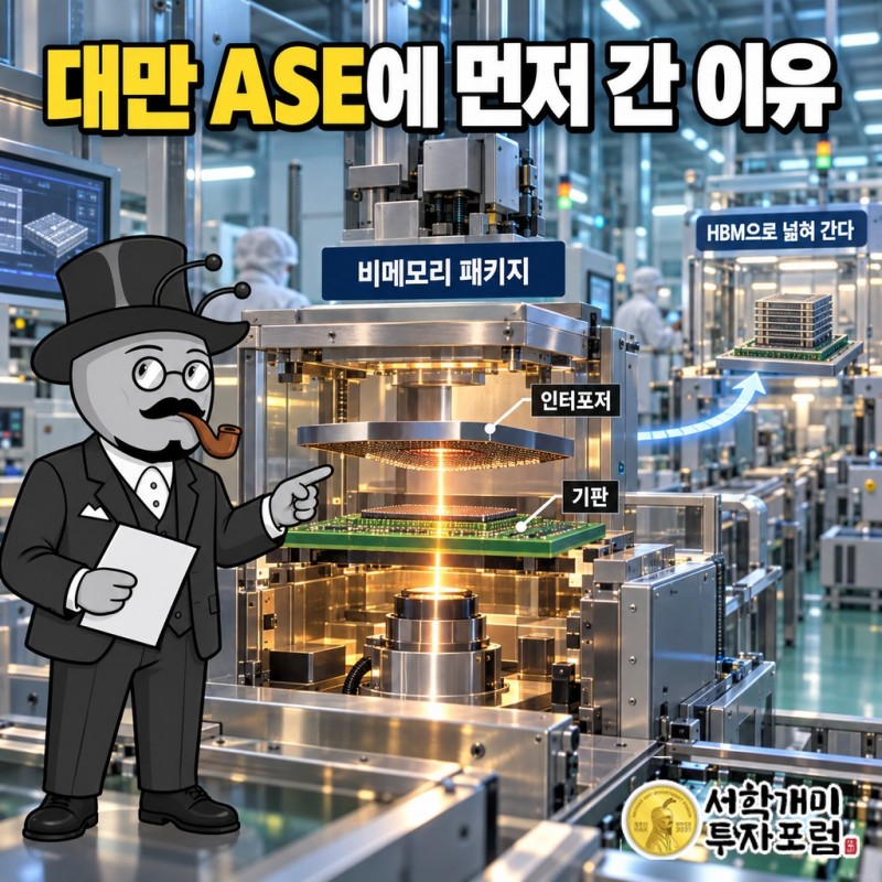프로텍 레이저 본더가 대만 ASE의 비메모리 패키지 공정에서 먼저 쓰이고 HBM 시장으로 넓혀 가는 경로