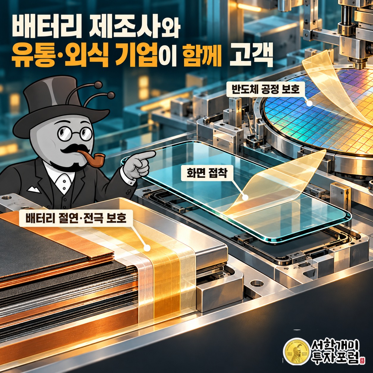 배터리 절연과 전극 보호, 화면 접착과 반도체 공정 보호에 쓰이는 특수 테이프