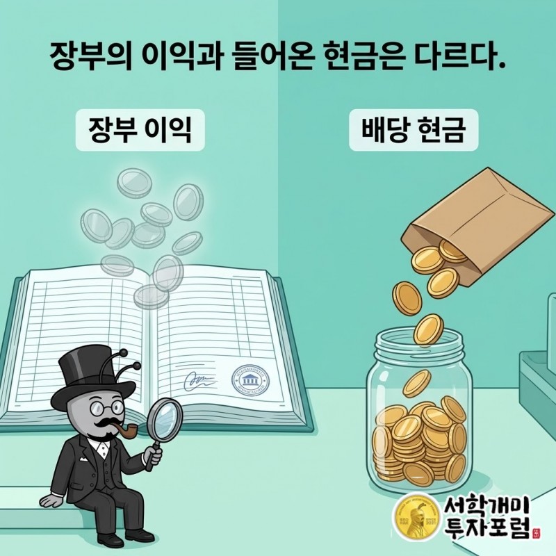 물건을 팔아 번 돈과 지분을 통해 반영되는 이익의 차이
