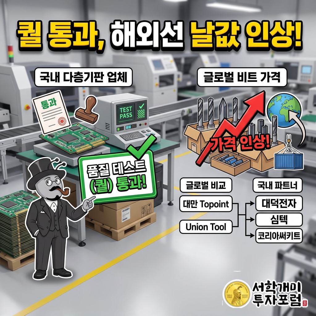 국내 다층기판 업체의 품질 테스트 통과와 해외 비트 가격 인상, 기판 업체가 대만 Topoint 전환사채에 참여한 사례