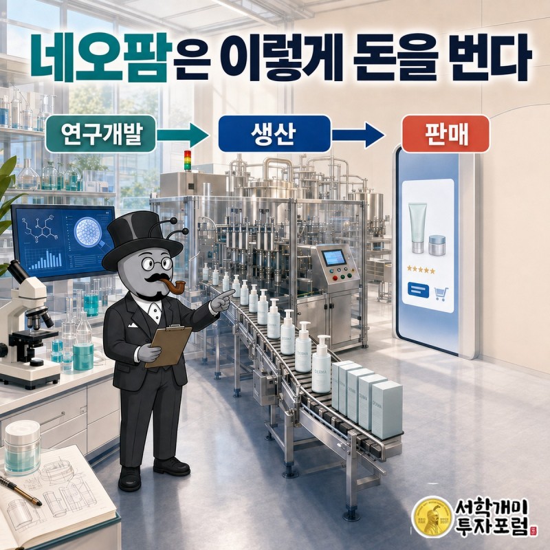 화장품 기획과 생산 판매 반복 구매가 네오팜의 매출과 이익으로 이어지는 돈의 흐름