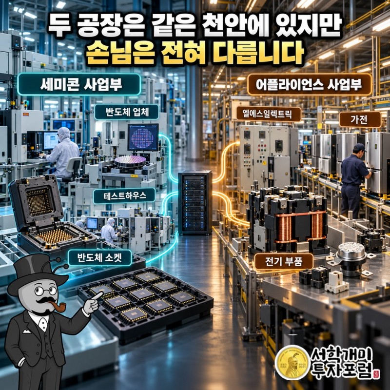 세미콘 사업부는 반도체 업체·테스트하우스에, 어플라이언스 사업부는 LS ELECTRIC·가전에 부품을 파는 구조도