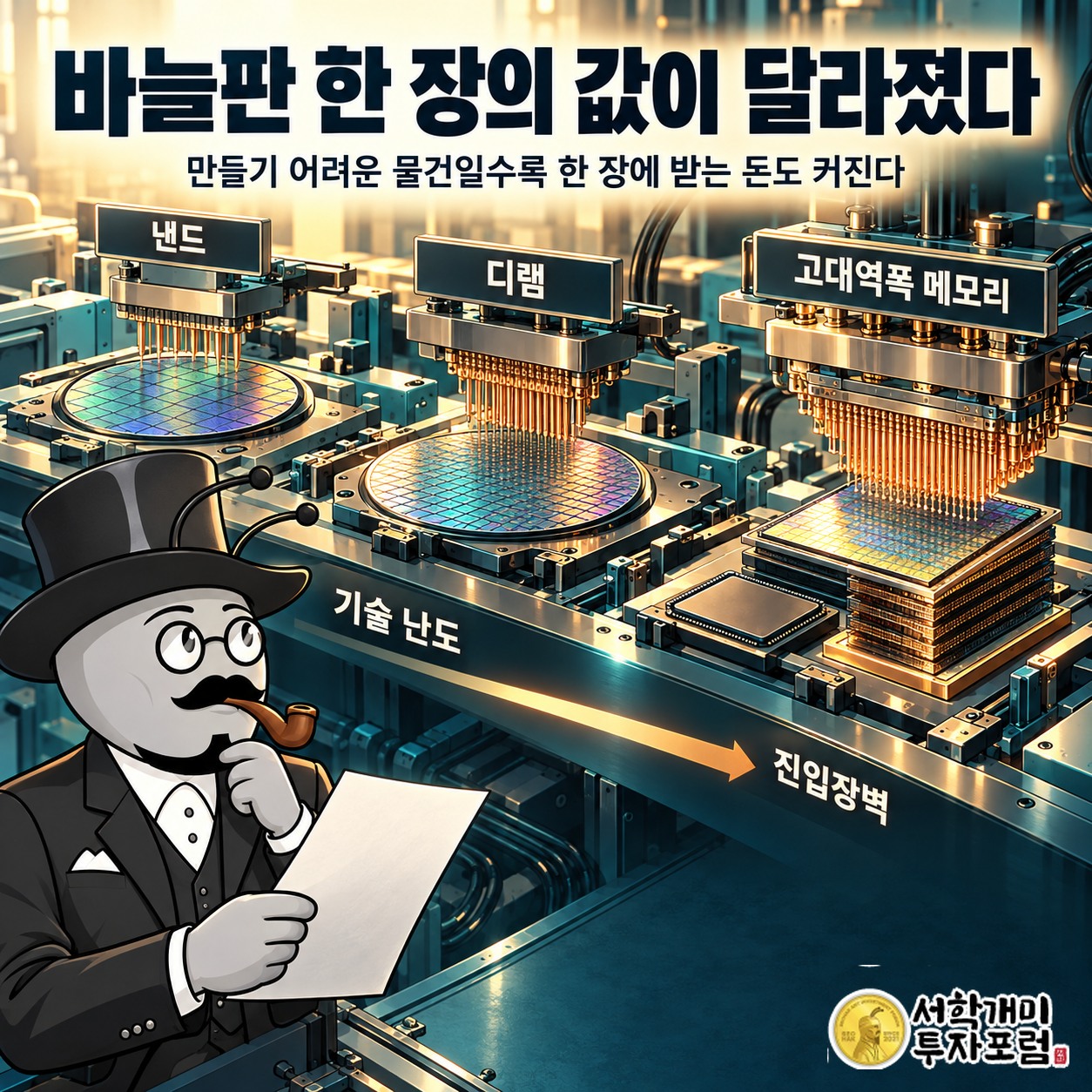 티에스이 프로브카드의 주력 고객이 낸드에서 단가 높은 D램과 HBM으로 옮겨 가는 흐름