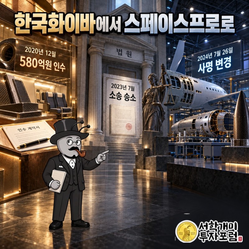 한국화이바 인수부터 2023년 소송 승소, 2024년 스페이스프로 사명 변경까지의 흐름