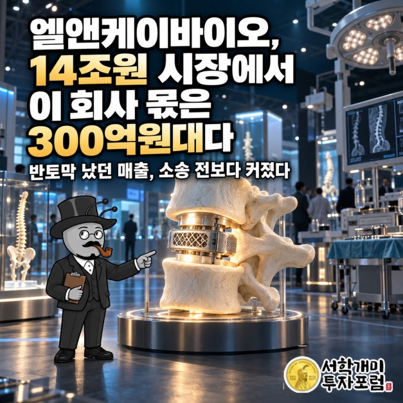 엘앤케이바이오, 반토막 났던 매출이 소송 전보다 커졌다는 제목의 커버 이미지